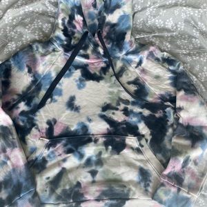 NWT 90 degree tie dyed cropped hoodie